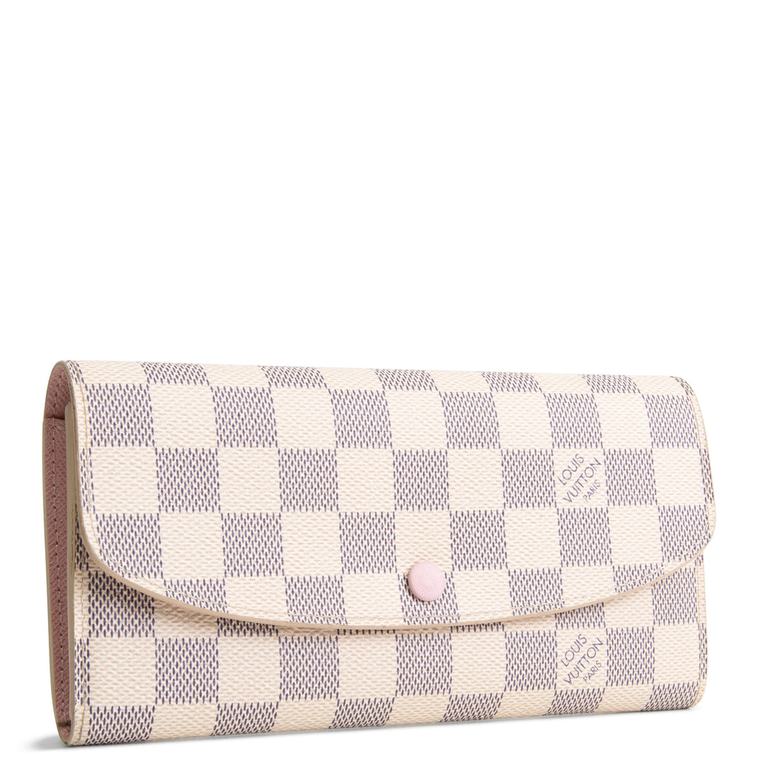 LOUIS VUITTON Emilie Wallet Damier Azur