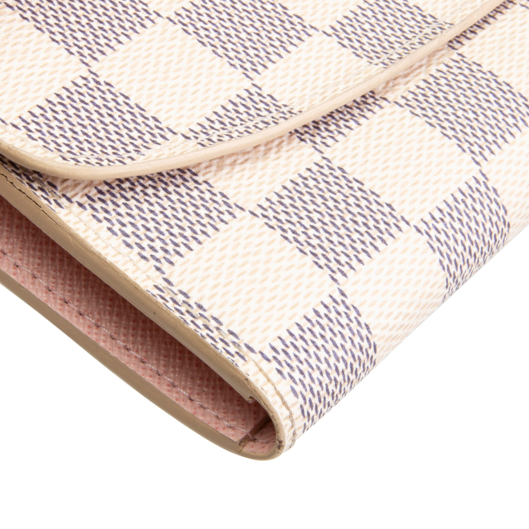 LOUIS VUITTON Emilie Wallet Damier Azur