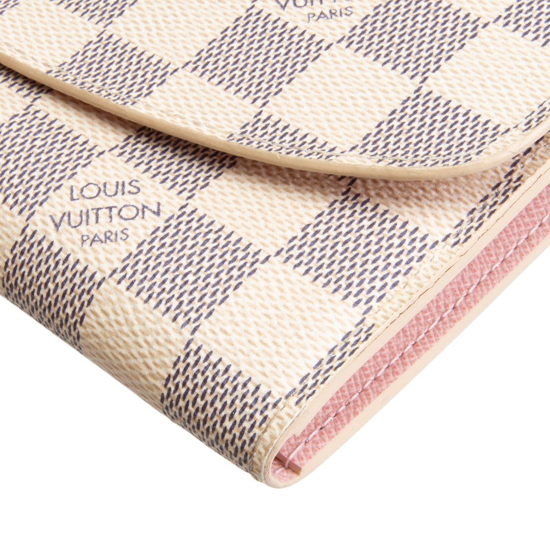 LOUIS VUITTON Emilie Wallet Damier Azur