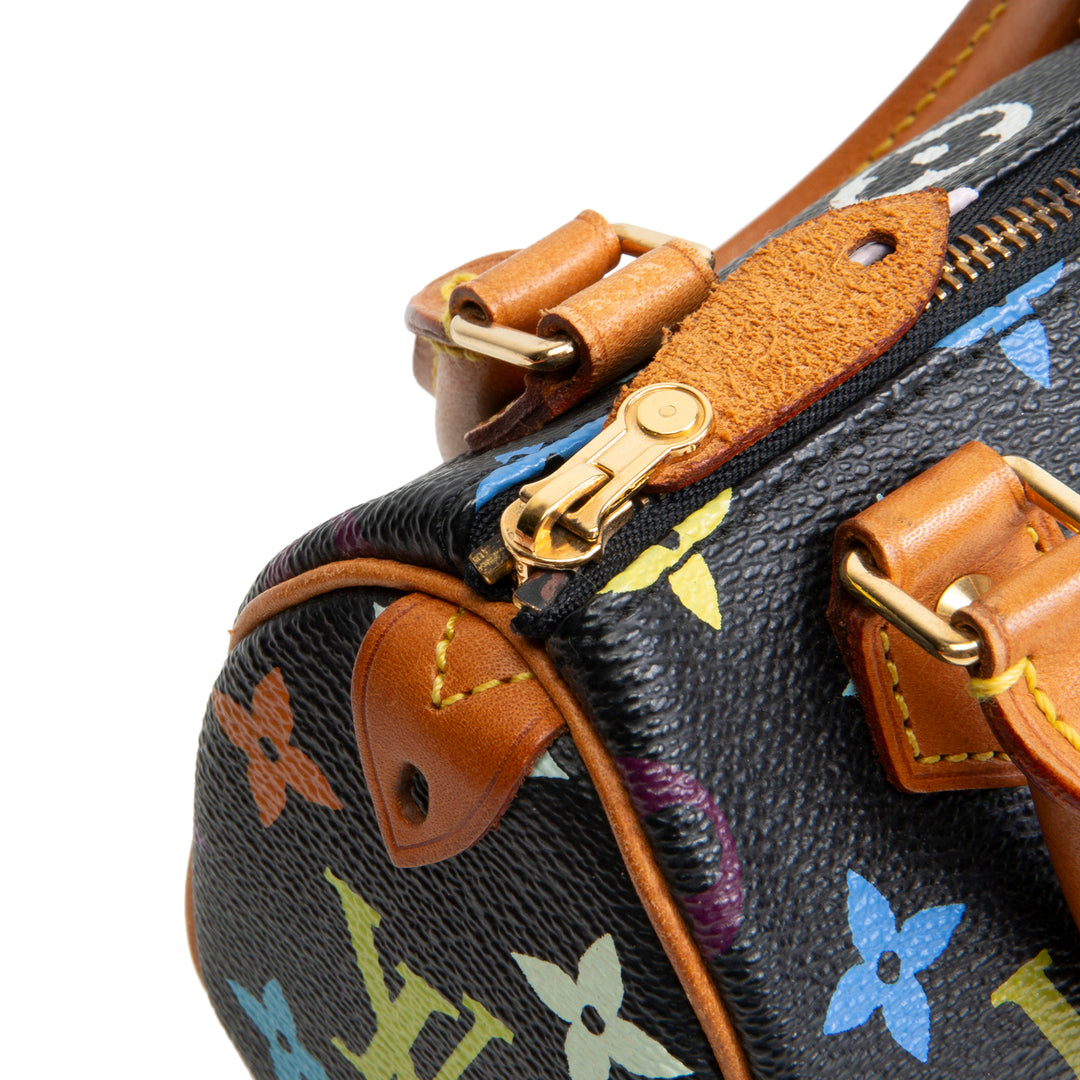 LOUIS VUITTON Multicolore Monogram Speedy Nano - Black