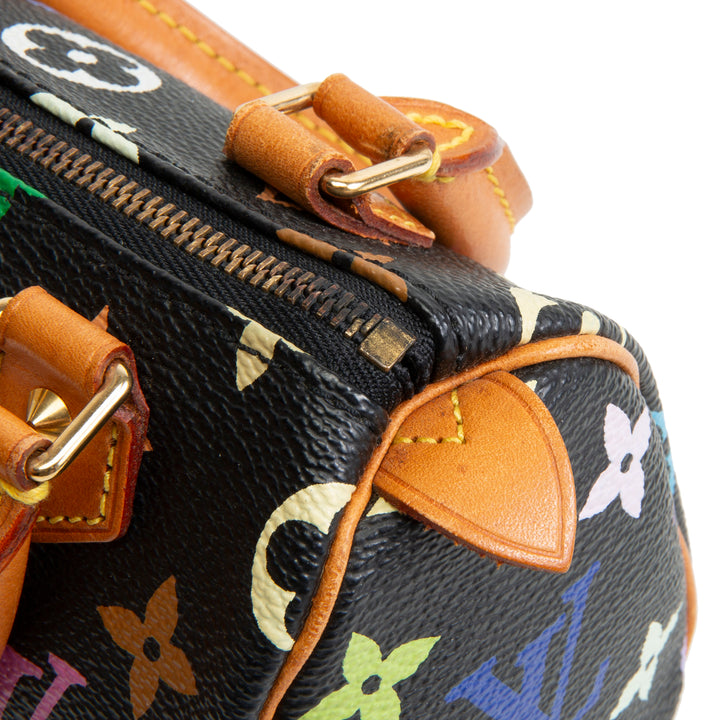 LOUIS VUITTON Multicolore Monogram Speedy Nano - Black