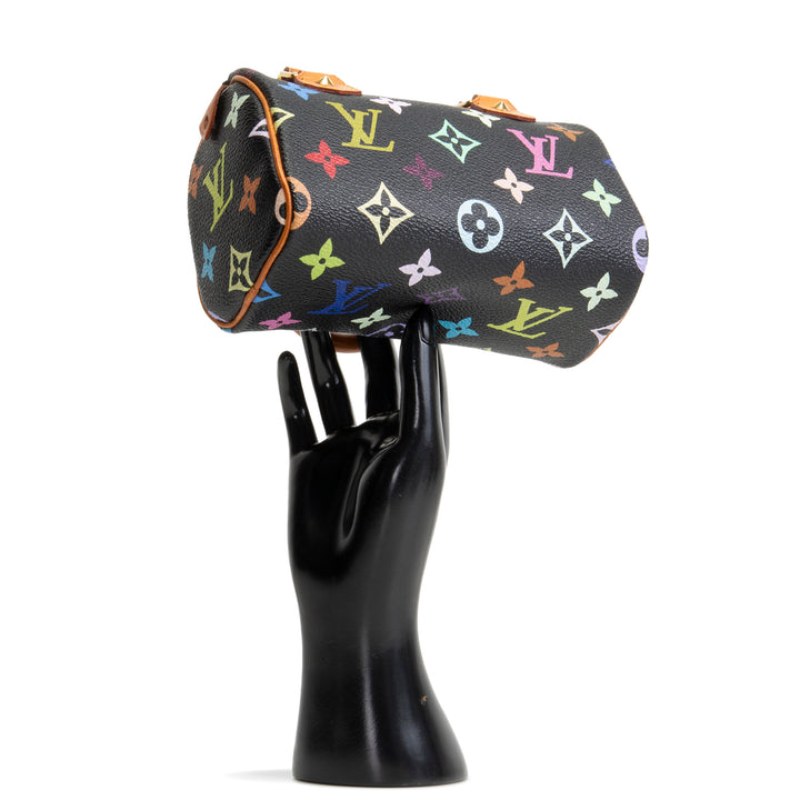 LOUIS VUITTON Multicolore Monogram Speedy Nano - Black