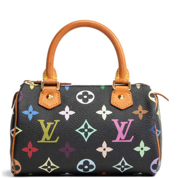 LOUIS VUITTON Multicolore Monogram Speedy Nano - Black