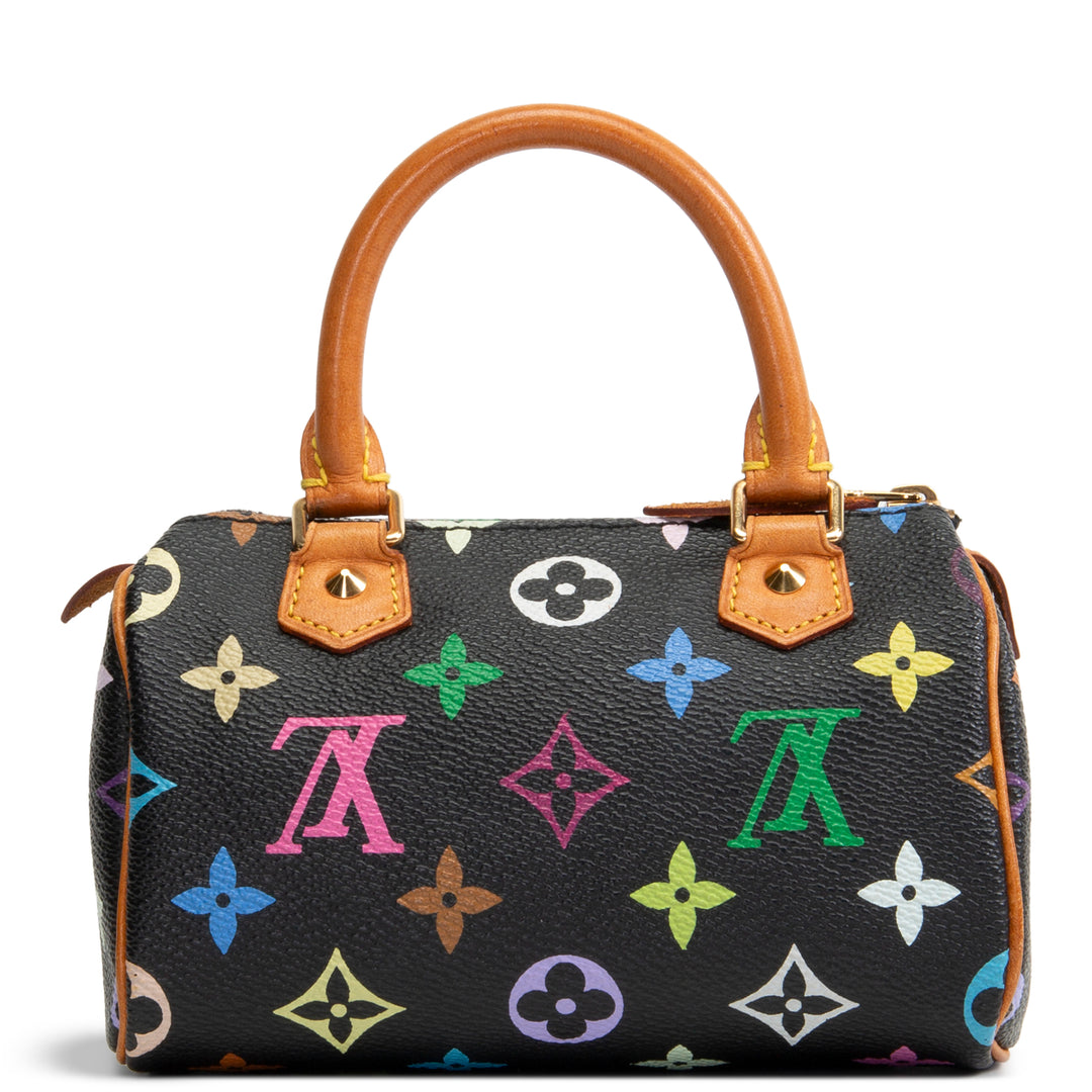 LOUIS VUITTON Multicolore Monogram Speedy Nano - Black