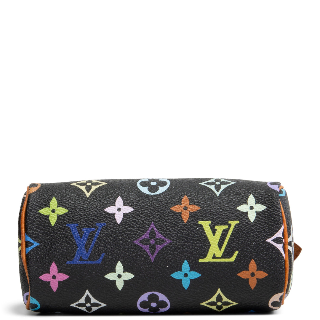 LOUIS VUITTON Multicolore Monogram Speedy Nano - Black