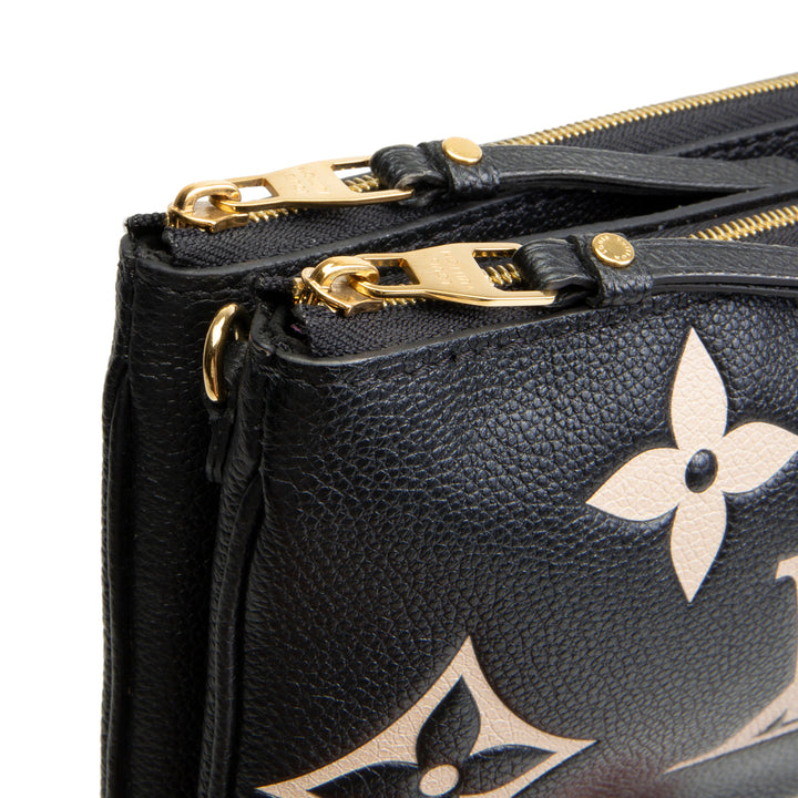 LOUIS VUITTON Double Zip Pouch Giant Empreinte - Bicolor