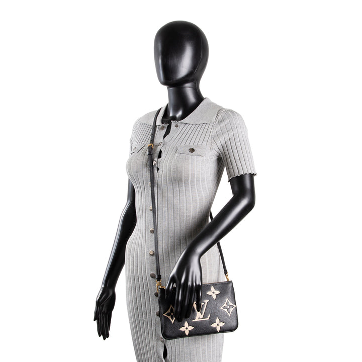 LOUIS VUITTON Double Zip Pouch Giant Empreinte - Bicolor