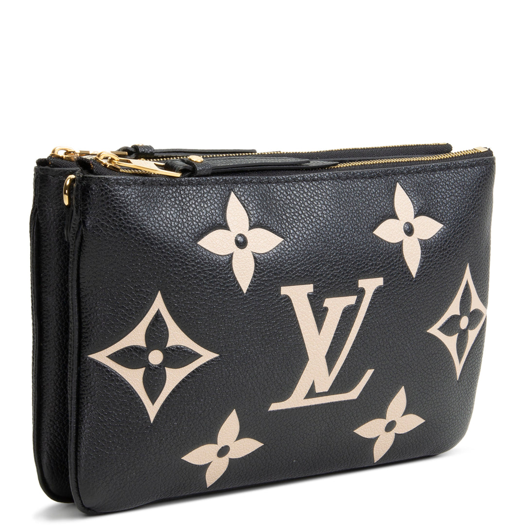 LOUIS VUITTON Double Zip Pouch Giant Empreinte - Bicolor