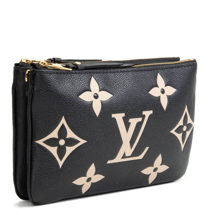 LOUIS VUITTON Double Zip Pouch Giant Empreinte - Bicolor