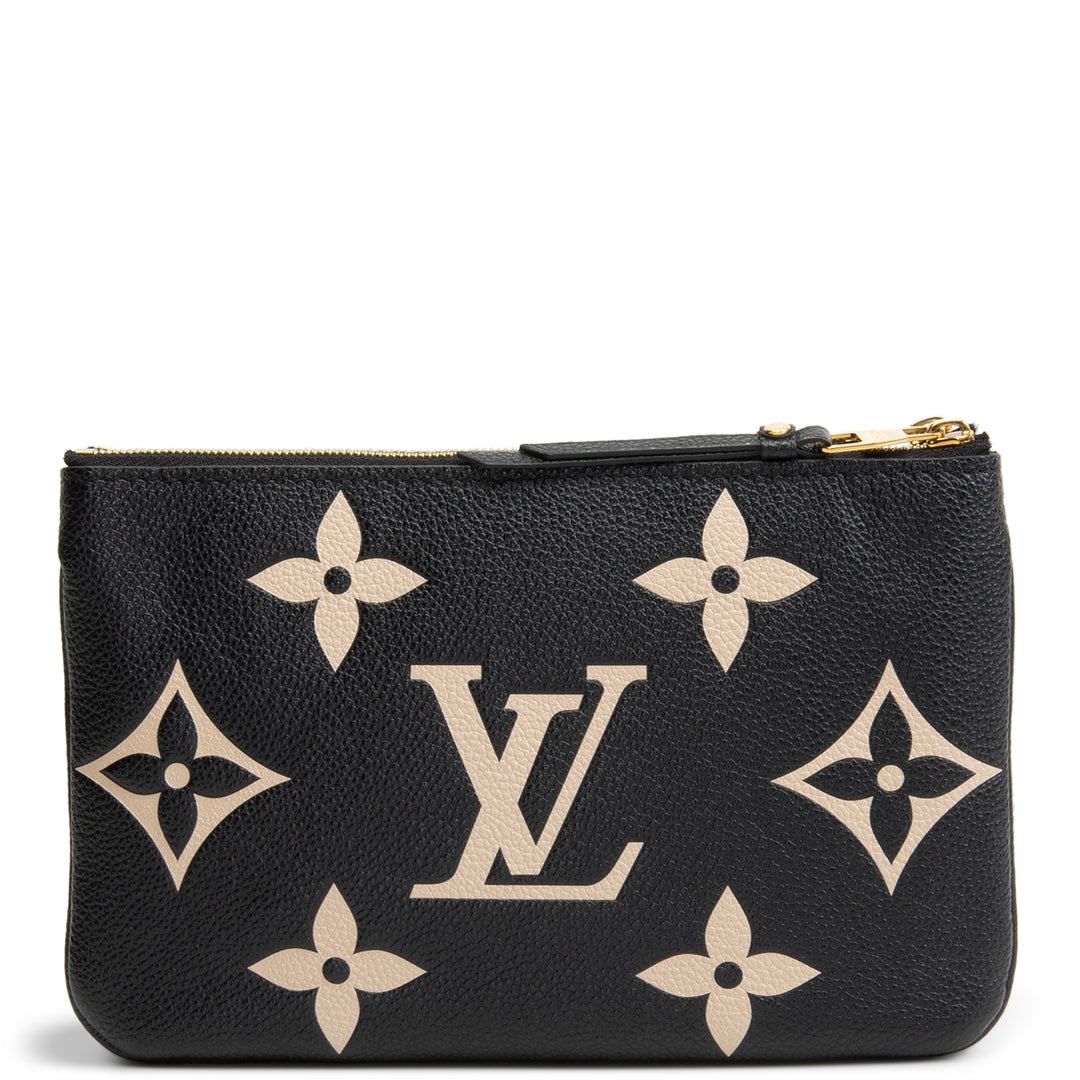 LOUIS VUITTON Double Zip Pouch Giant Empreinte - Bicolor