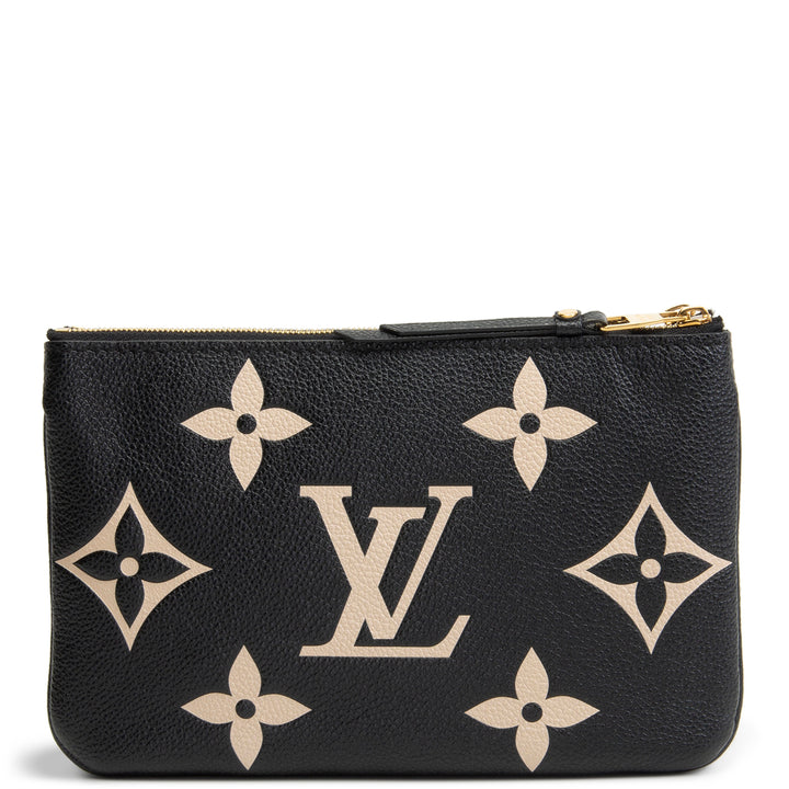LOUIS VUITTON Double Zip Pouch Giant Empreinte - Bicolor
