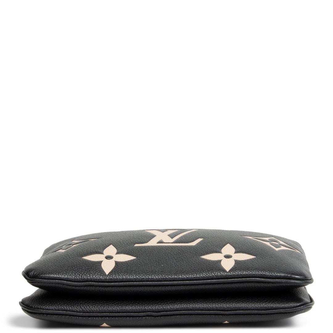 LOUIS VUITTON Double Zip Pouch Giant Empreinte - Bicolor