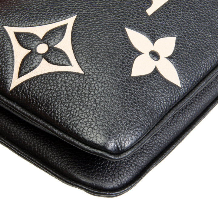 LOUIS VUITTON Double Zip Pouch Giant Empreinte - Bicolor