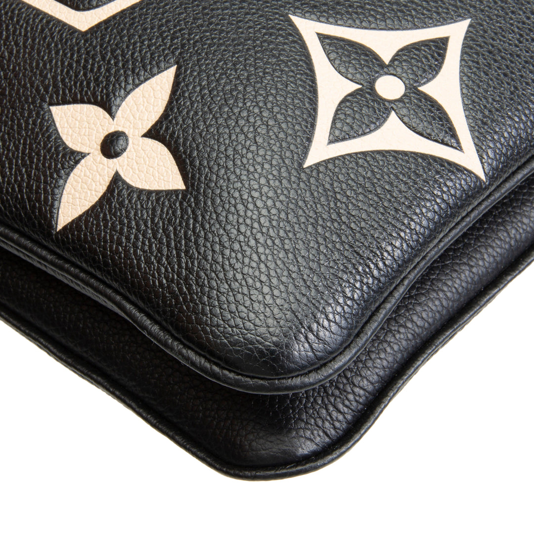 LOUIS VUITTON Double Zip Pouch Giant Empreinte - Bicolor