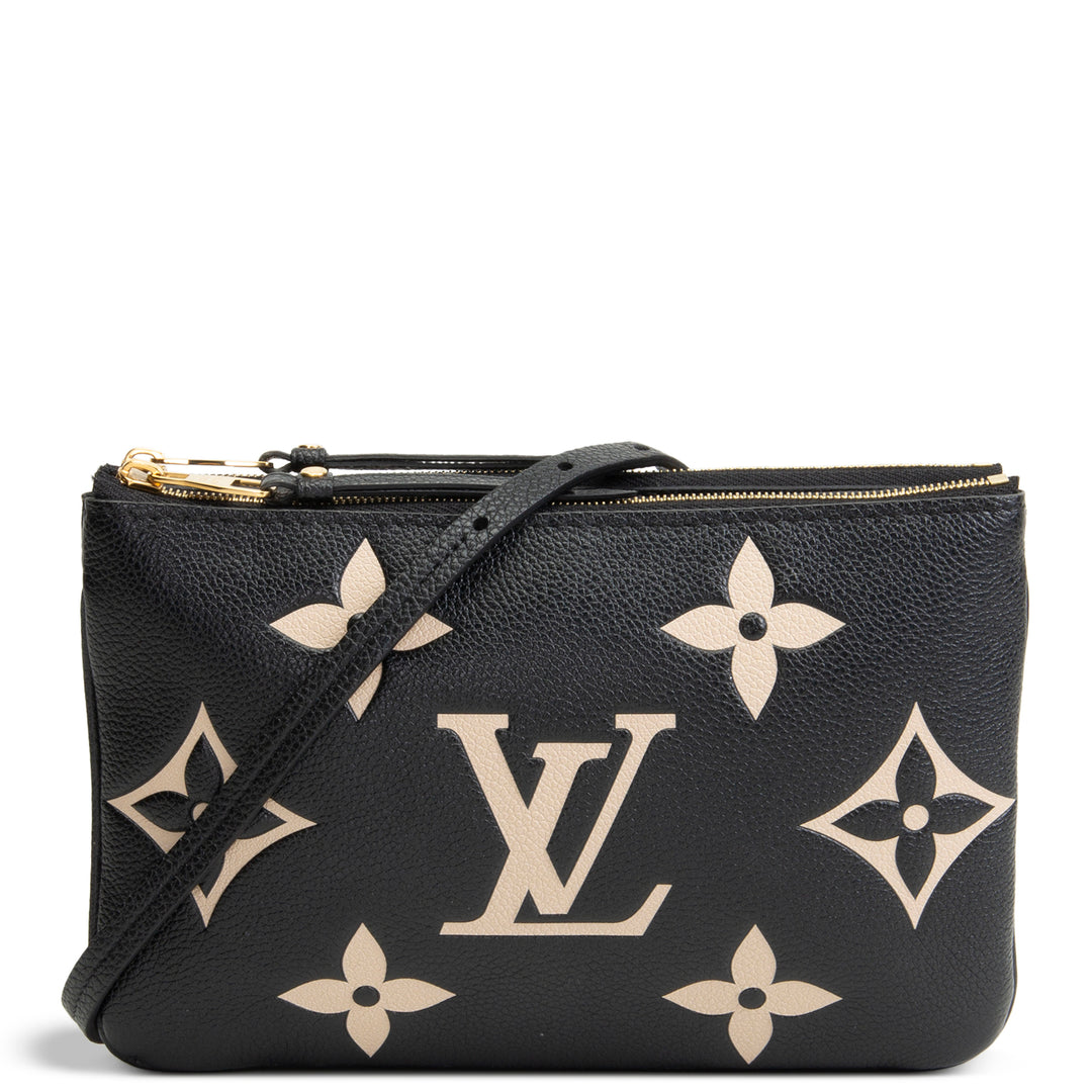 LOUIS VUITTON Double Zip Pouch Giant Empreinte - Bicolor