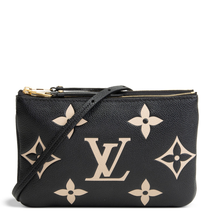LOUIS VUITTON Double Zip Pouch Giant Empreinte - Bicolor