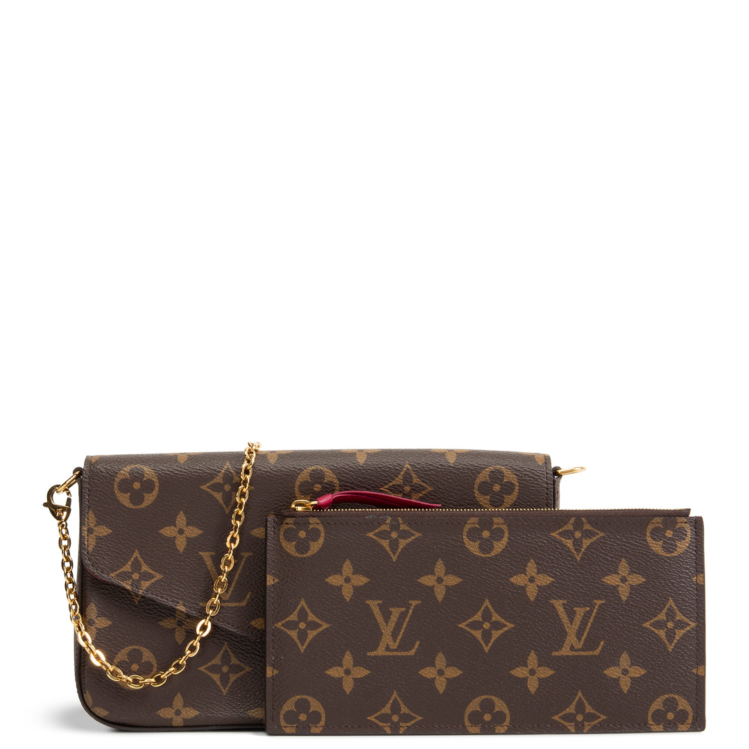 LOUIS VUITTON Monogram Felicie Pochette - Fuchsia - 1 Insert