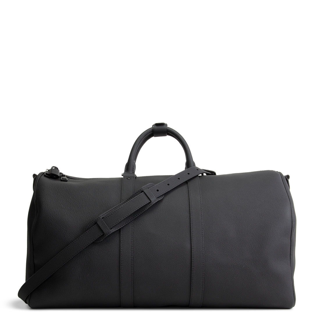 LOUIS VUITTON Taurillon Leather Keepall Bandouliere 50 - Black