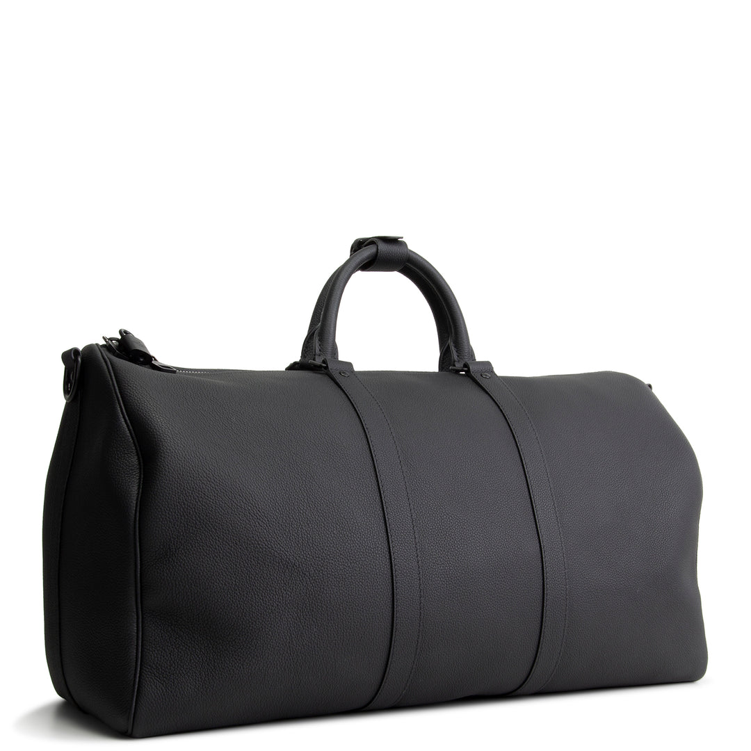 LOUIS VUITTON Taurillon Leather Keepall Bandouliere 50 - Black