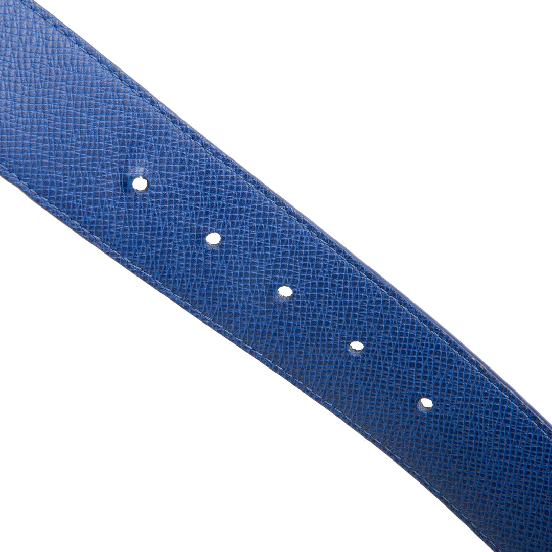 LOUIS VUITTON Taigarama Initales Reversible Belt - Blue
