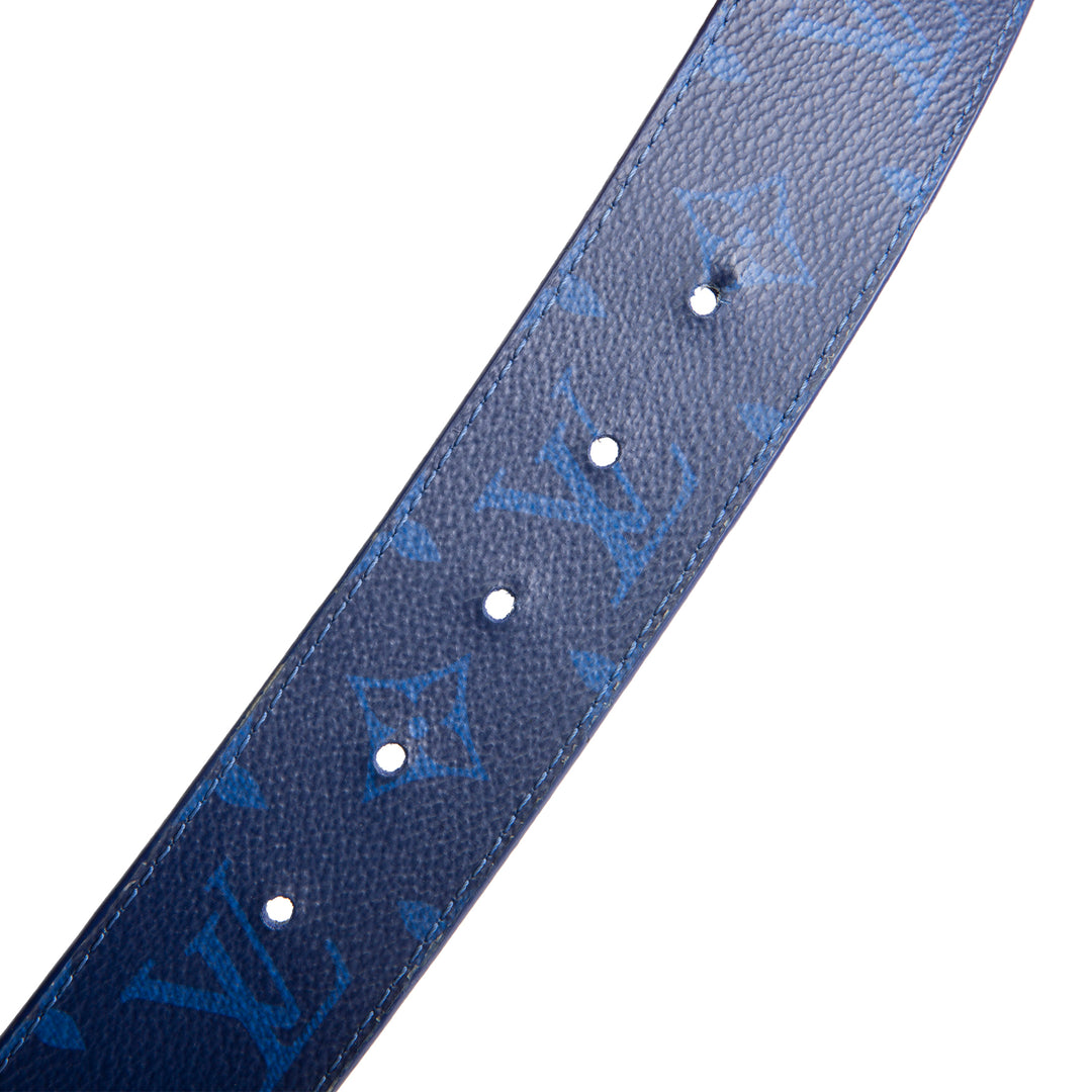 LOUIS VUITTON Taigarama Initales Reversible Belt - Blue