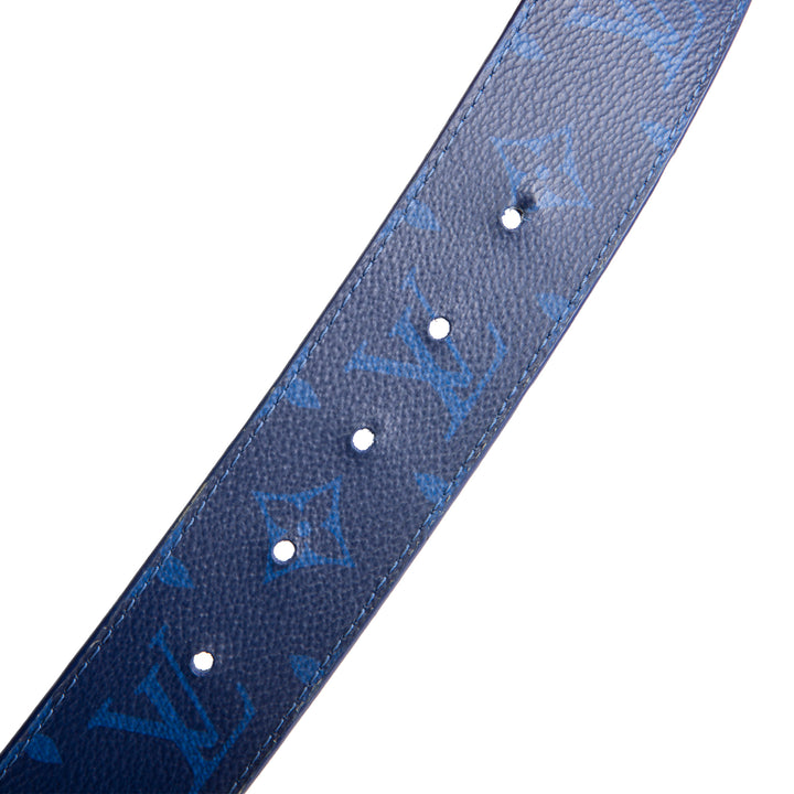 LOUIS VUITTON Taigarama Initales Reversible Belt - Blue