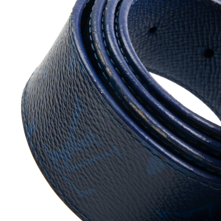 LOUIS VUITTON Taigarama Initales Reversible Belt - Blue