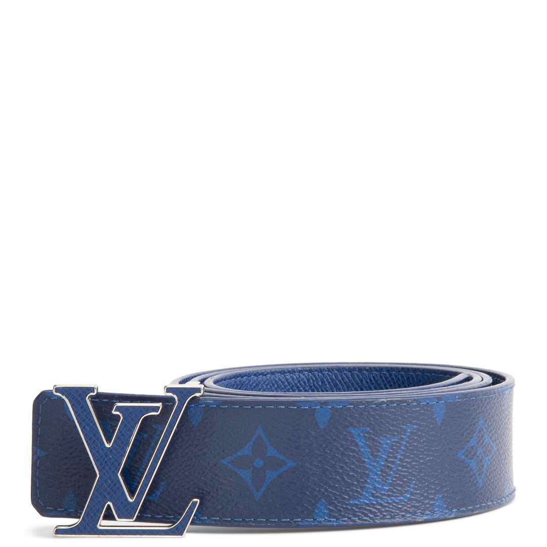 LOUIS VUITTON Taigarama Initales Reversible Belt - Blue