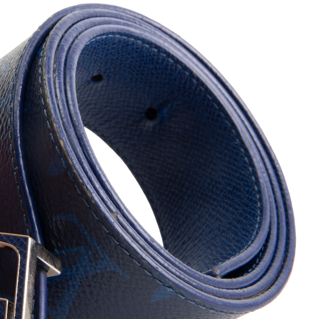 LOUIS VUITTON Taigarama Initales Reversible Belt - Blue