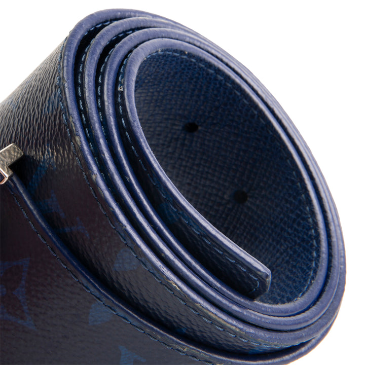 LOUIS VUITTON Taigarama Initales Reversible Belt - Blue
