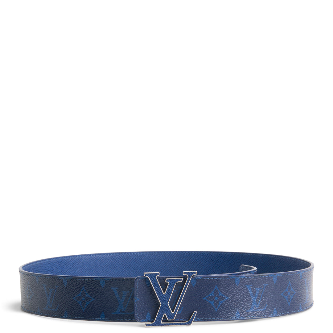LOUIS VUITTON Taigarama Initales Reversible Belt - Blue