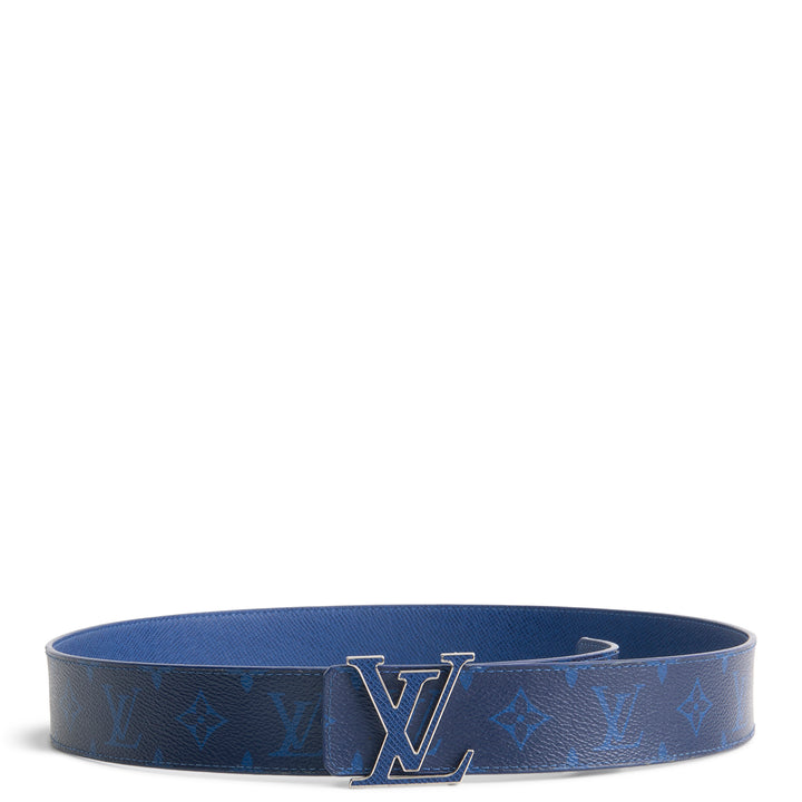 LOUIS VUITTON Taigarama Initales Reversible Belt - Blue