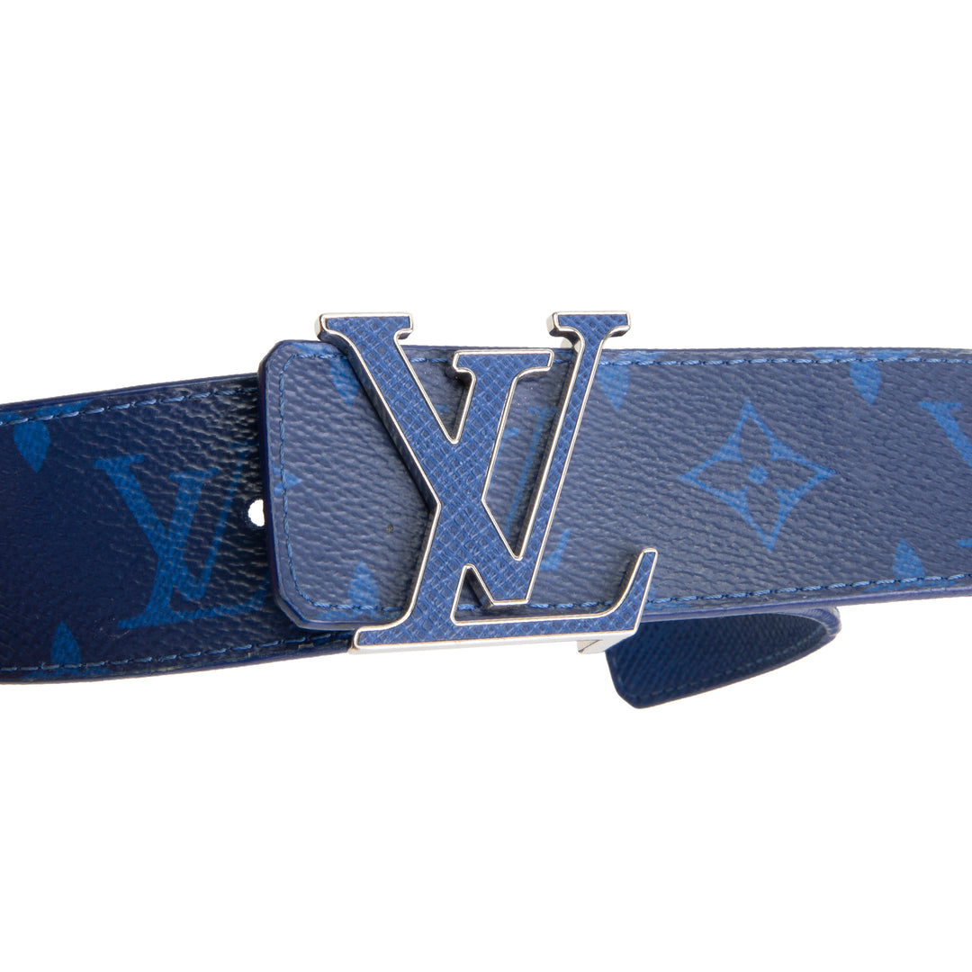 LOUIS VUITTON Taigarama Initales Reversible Belt - Blue