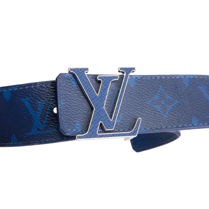 LOUIS VUITTON Taigarama Initales Reversible Belt - Blue