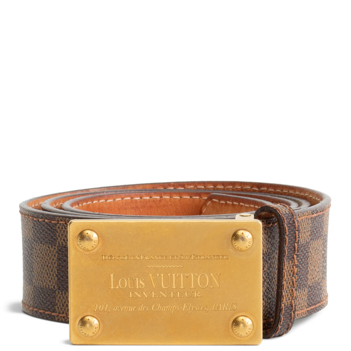 LOUIS VUITTON Inventeur Belt - Damier Ebene