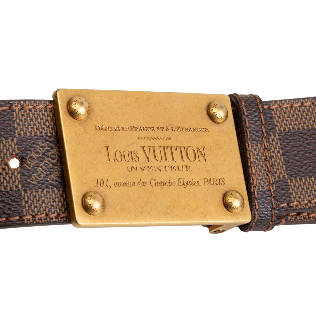 LOUIS VUITTON Inventeur Belt - Damier Ebene