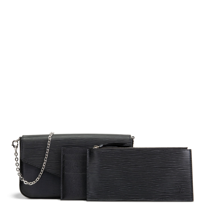 LOUIS VUITTON Epi Felicie Pochette - Black