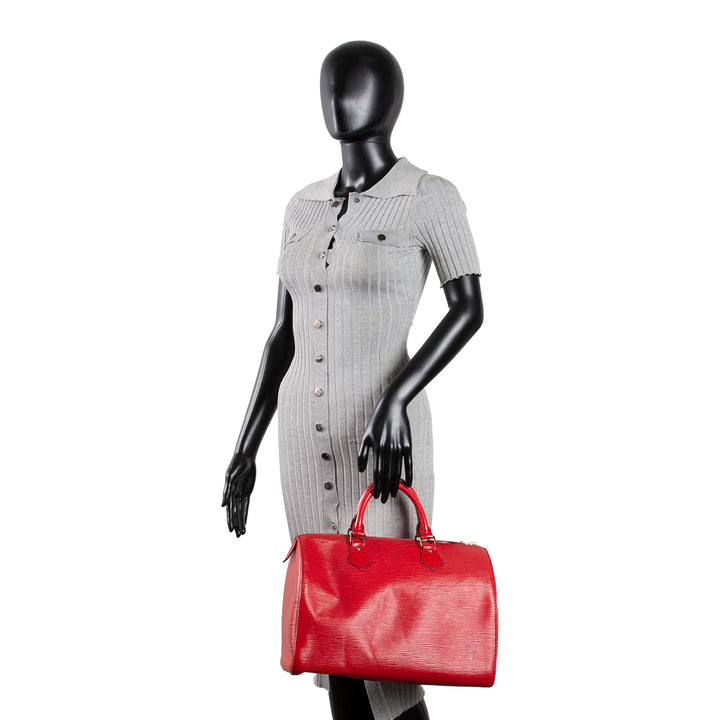 LOUIS VUITTON Vintage Speedy 30 Epi - Red