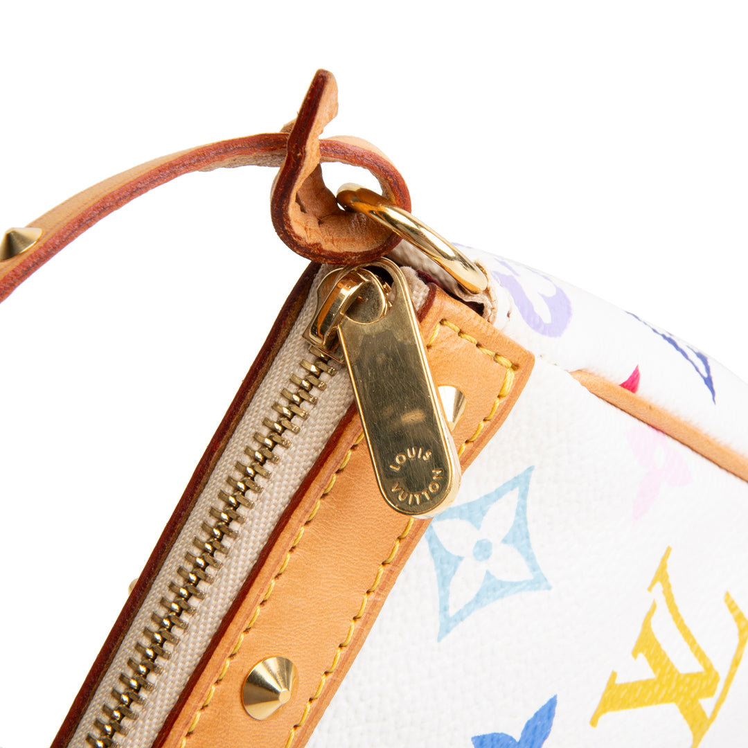 LOUIS VUITTON Vintage Monogram Multicolore Pochette Accessoires - White