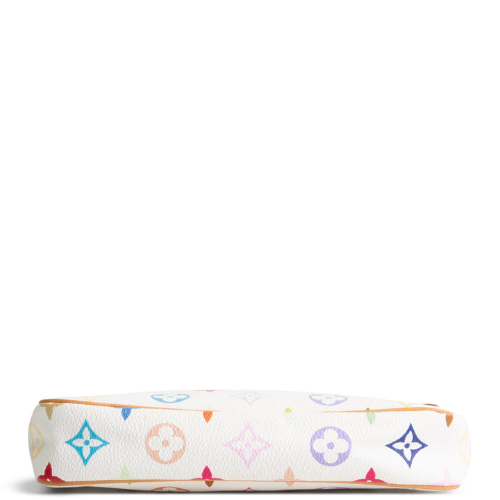 LOUIS VUITTON Vintage Monogram Multicolore Pochette Accessoires - White