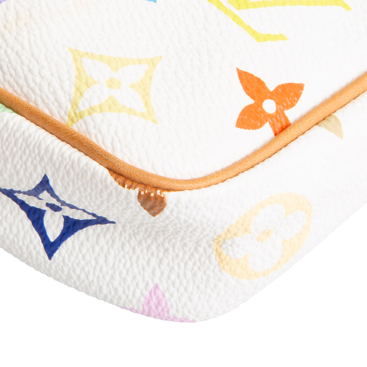 LOUIS VUITTON Vintage Monogram Multicolore Pochette Accessoires - White