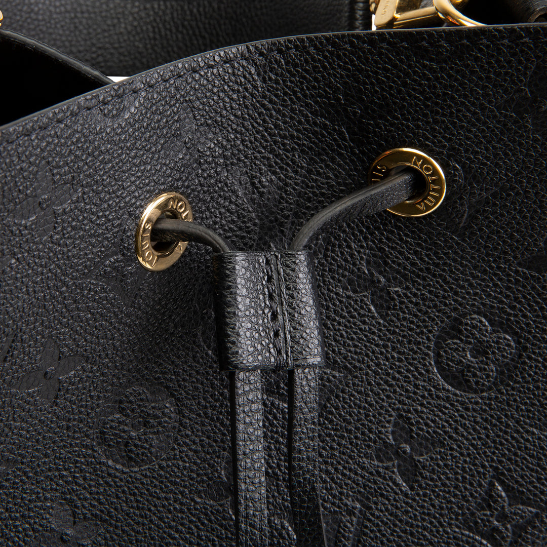 LOUIS VUITTON Monogram Empreinte Neonoe MM - Black
