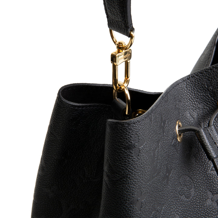 LOUIS VUITTON Monogram Empreinte Neonoe MM - Black