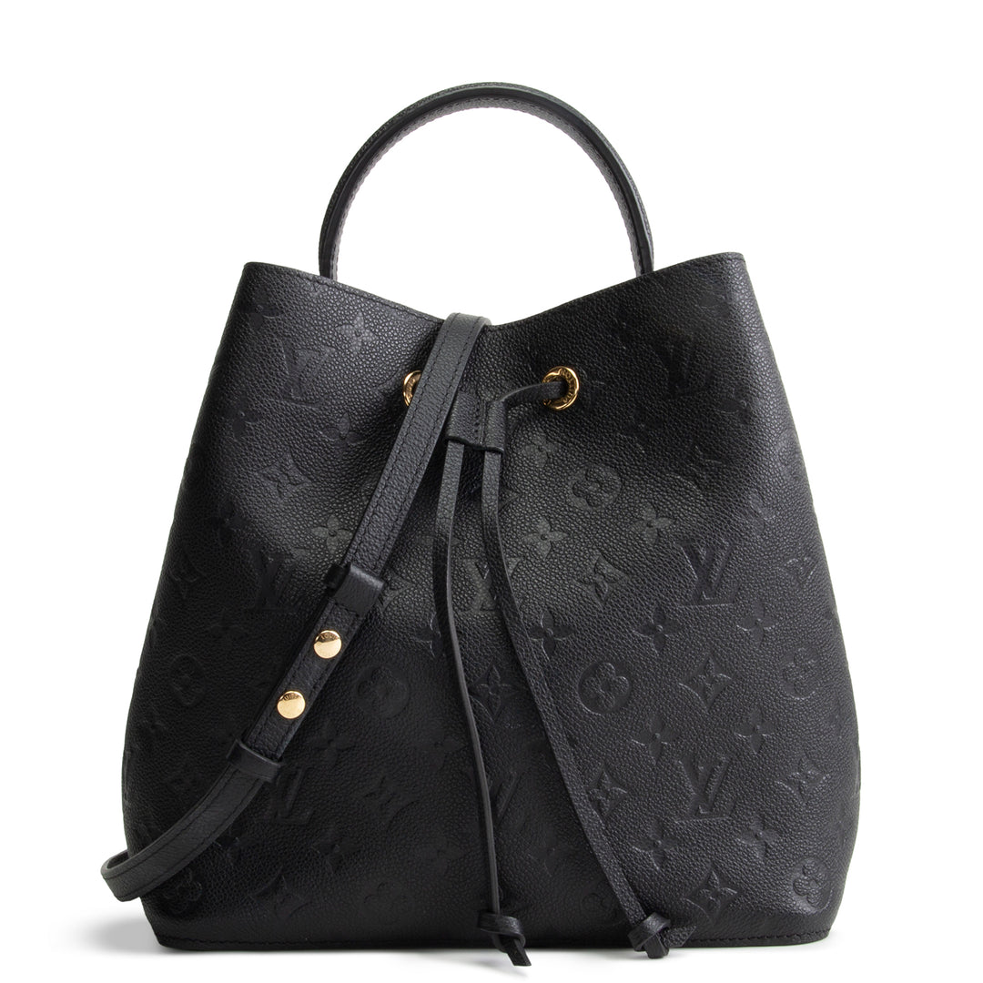 LOUIS VUITTON Monogram Empreinte Neonoe MM - Black