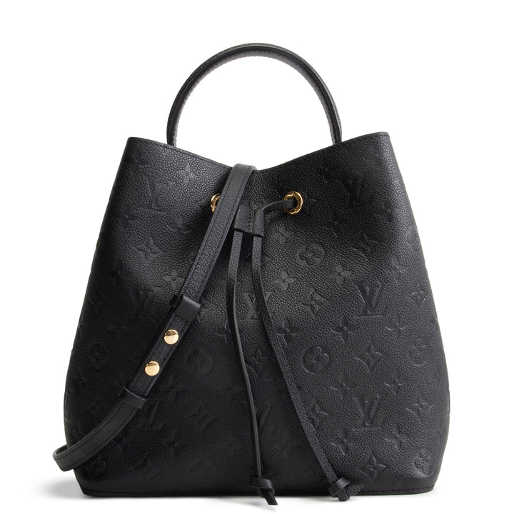LOUIS VUITTON Monogram Empreinte Neonoe MM - Black