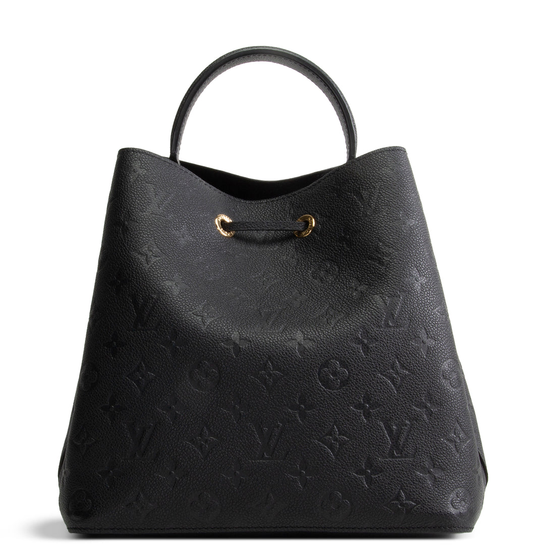 LOUIS VUITTON Monogram Empreinte Neonoe MM - Black