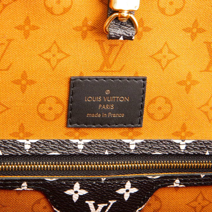 LOUIS VUITTON Monogram Giant Crafty Neverfull MM - Orange