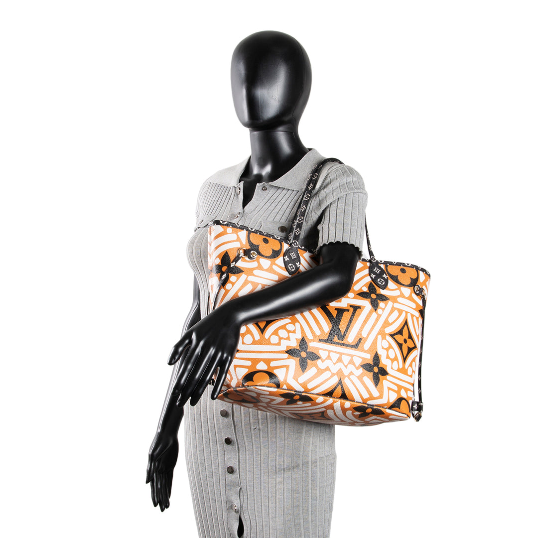 LOUIS VUITTON Monogram Giant Crafty Neverfull MM - Orange