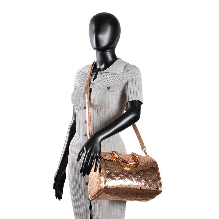 LOUIS VUITTON Monogram Miroir Speedy Bandouliere 25 - Copper