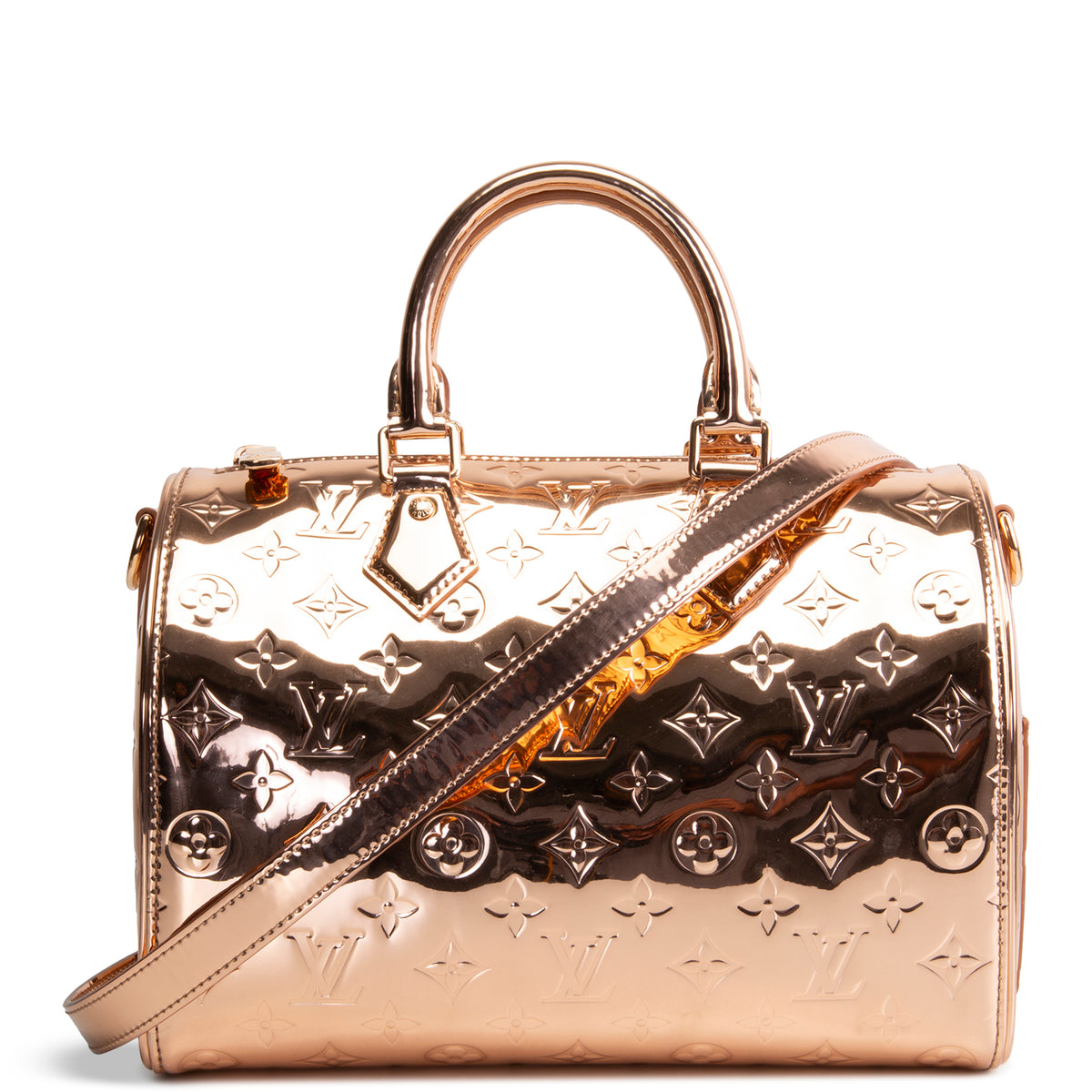 LOUIS VUITTON Monogram Miroir Speedy Bandouliere 25 - Copper